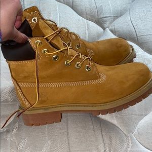 Classic light brown Timberlands